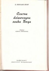 Miniatura okładki Shaw Bernard G. Czarna dziewczyna szuka Boga.