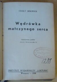 Zdjęcie nr 2 okładki Sidgwick Cecily Wędrówka matczynego serca.