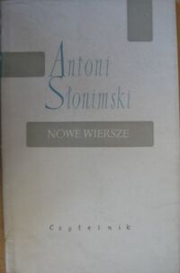 Miniatura okładki Słonimski Antoni Nowe wiersze.