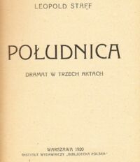 Miniatura okładki Staff Leopold Południca. Dramat w trzech aktach.