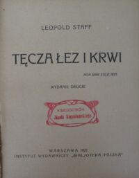 Zdjęcie nr 2 okładki Staff Leopold Tęcza łez i krwi.