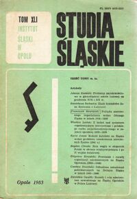 Miniatura okładki  Studia Śląskie. Założone przez Seweryna Wysłoucha. Seria nowa. Tom XLI.