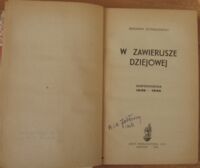 Miniatura okładki Stypułkowski Zbigniew W zawierusze dziejowej. Wspomnienia 1939-1945.