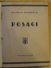 Miniatura okładki Szewczyk Wilhelm Posągi. /Współcześni pisarze Śląska 2/