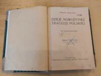 Zdjęcie nr 2 okładki Szyjkowski Marjan Dzieje nowożytnej tragedji polskiej. Typ Szekspirowski.