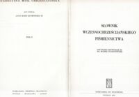 Miniatura okładki Szymusiak J.M., Starowieyski M. Słownik wczesnochrześcijańskiego piśmiennictwa. /Starożytna Myśl Chrześcijańska. Tom II/