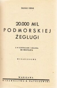 Miniatura okładki Verne Juljusz 20.000 mil podmorskiej żeglugi.