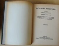 Miniatura okładki Zawirski Zygmunt, Heitzman Marian. /red./ Kwartalnik filozoficzny. Tom XIII.