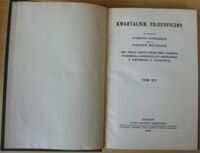 Zdjęcie nr 2 okładki Zawirski Zygmunt Heitzman Marian. /red./ Kwartalnik filozoficzny. Tom XIV