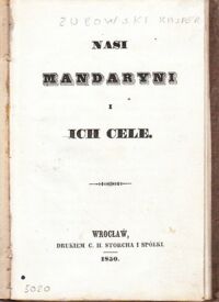 Miniatura okładki [Zubowski Kasper] Nasi Mandaryni i ich cele.